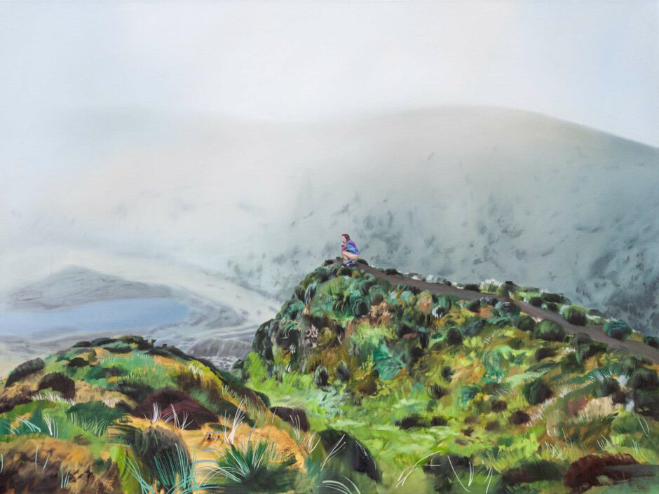 Hockender Wanderer