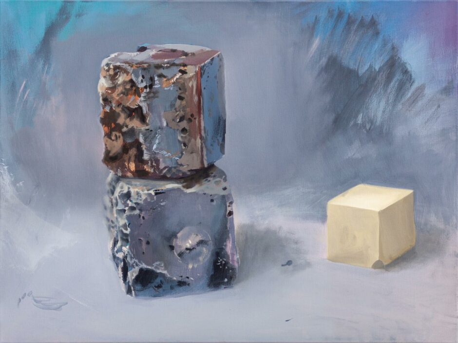 Zwei Steine und Butter